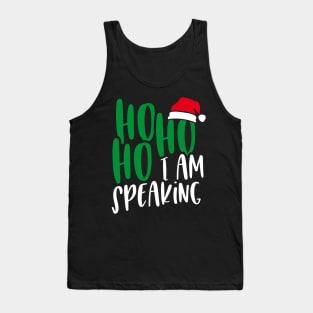 Ho Ho Ho I Am Speaking Santa Claus Feminist Funny Christmas Tank Top